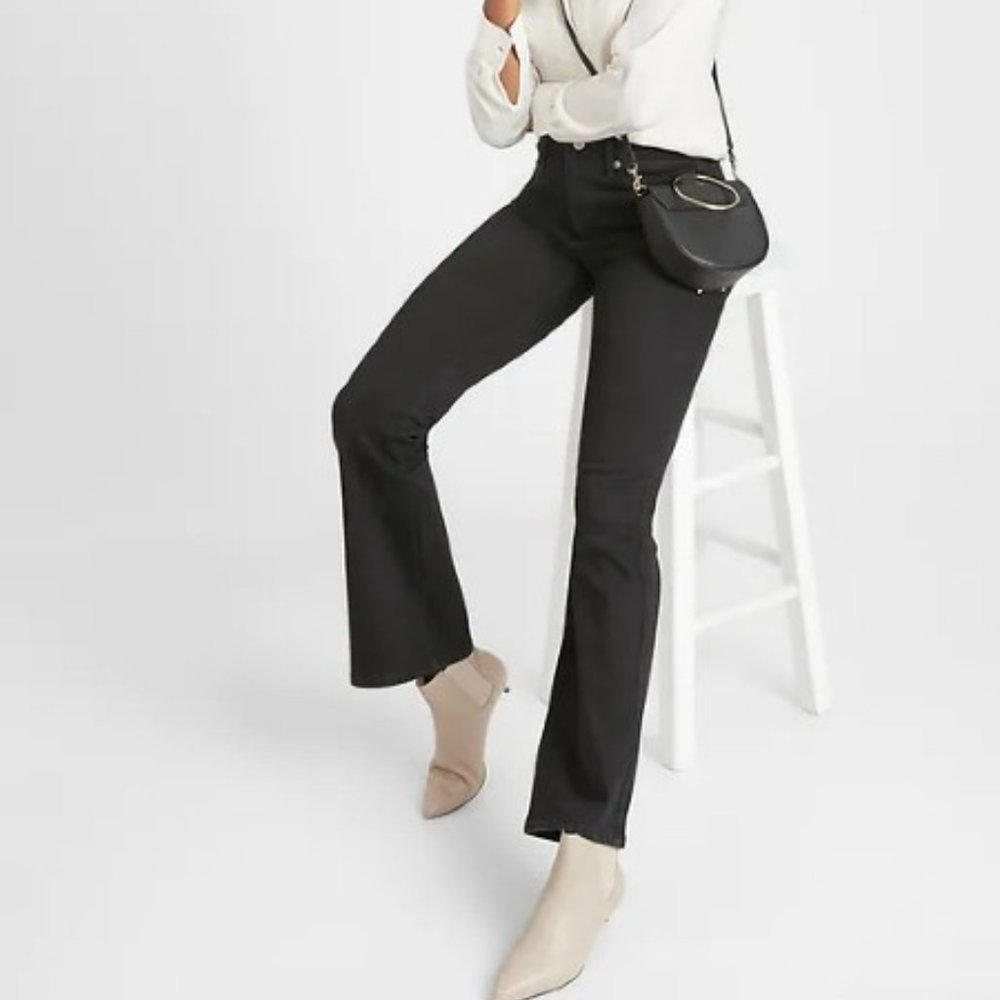 BR High-Rise Black Slim Flare Jean - 34/18